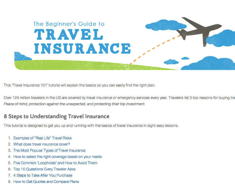 Travel Insurance The Free Beginner's Guide