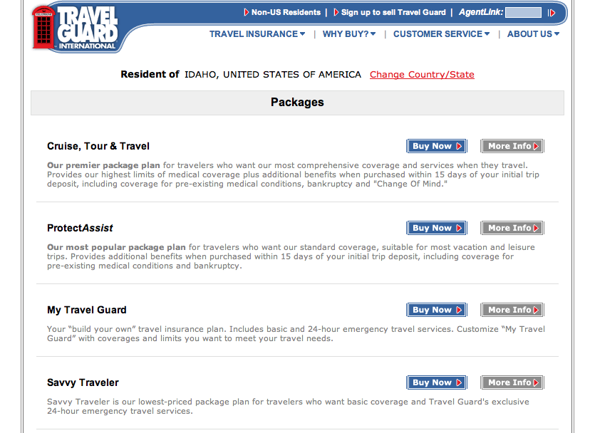 travel guard insurance agent login