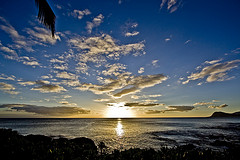 Beach at sunset