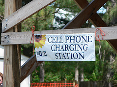 Cell phone charging station