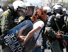 Riot at a May Day rally in Athens