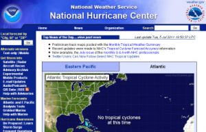 National Hurricane Center website