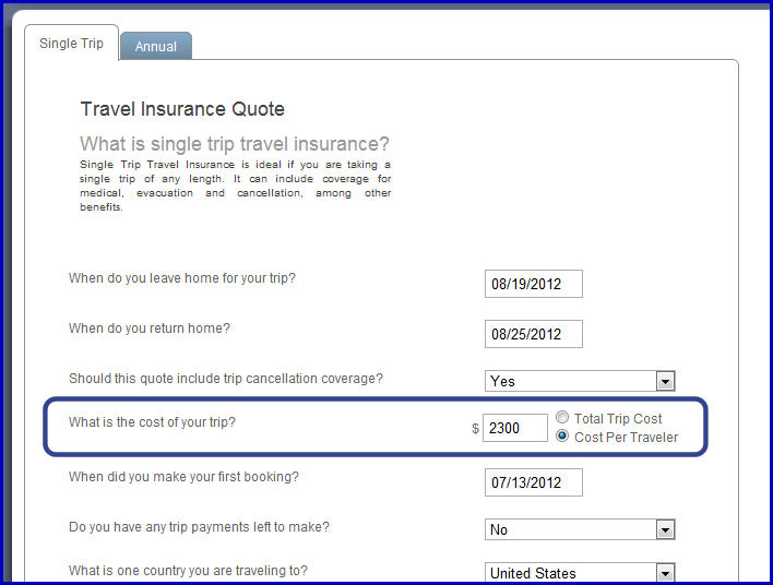 Compare travel insurance quotes